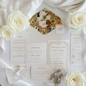 Coordinato nozze digitale elegante - Partecipazioni di matrimonio personalizzabili